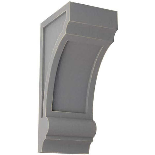 4-3/4 in. x 12 in. x 6 in. Pebble Grey Diane Recessed Wood Vintage Decor Corbel